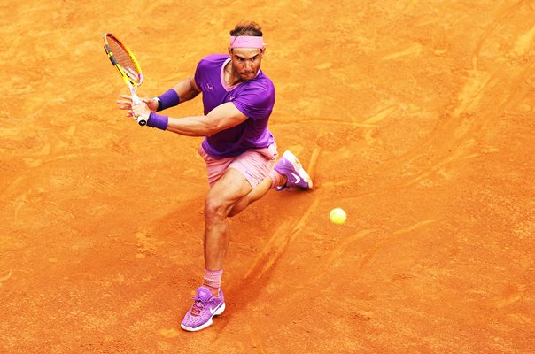 Rafael Nadal Spain backhand Foro Italico Rome 2021 