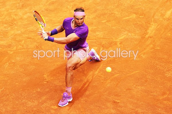 Rafael Nadal Spain backhand Foro Italico Rome 2021 