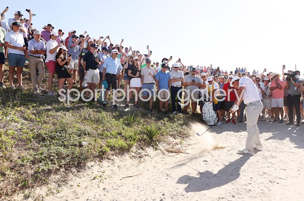Bryson DeChambeau USA 11th Hole Sand USPGA Kiawah Island 2021