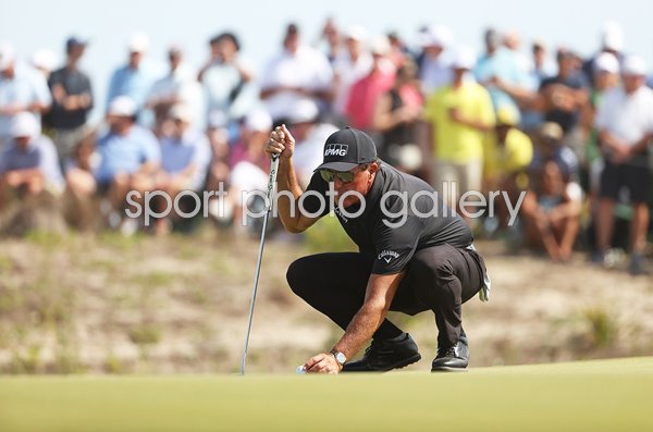 Phil Mickelson USA 7th Green Round 3 USPGA Kiawah Island 2021
