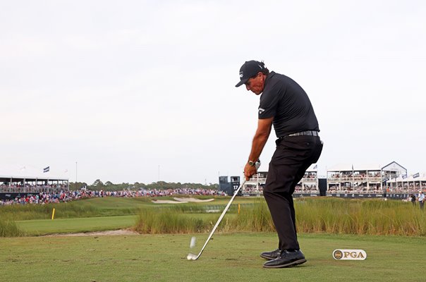 Phil Mickelson USA 17th Tee Round 3 USPGA Kiawah Island 2021