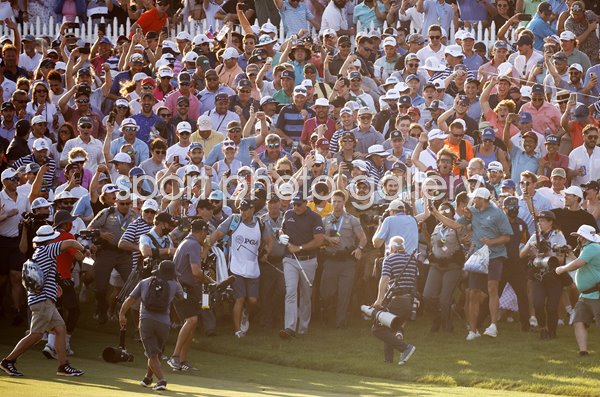Fans swarm Phil Mickelson 18th Hole Final Round USPGA 2021