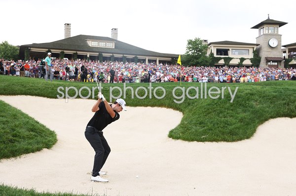 Patrick Cantlay USA 18th Hole Bunker Memorial Tournament 2021