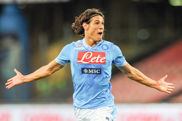 Edinson Cavani of SSC Napoli celebrates