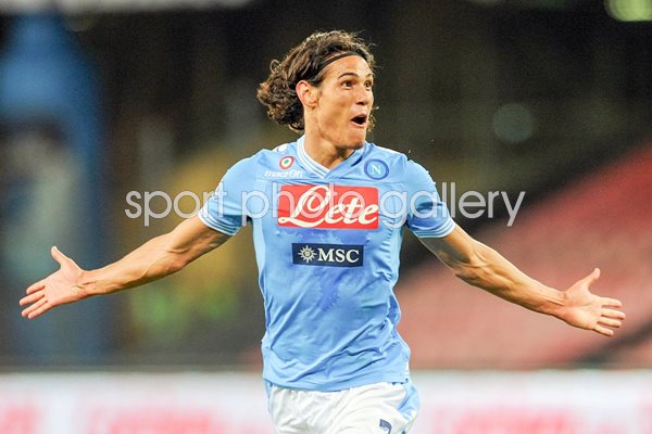 Edinson Cavani of SSC Napoli celebrates