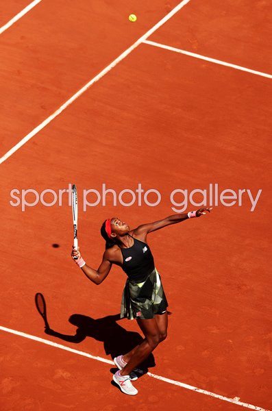 Coco Gauff United States Serves French Open Paris 2021