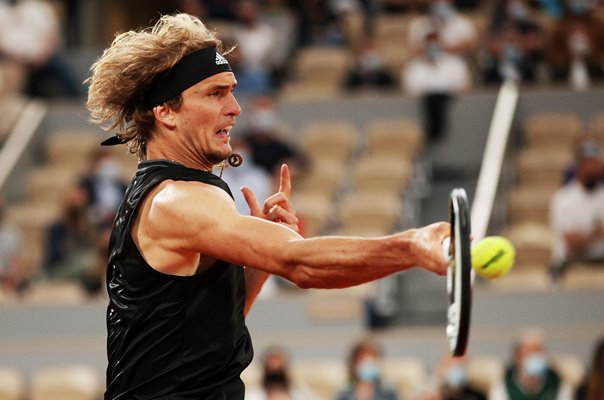 Alexander Zverev Germany Forehand French Open Paris 2021