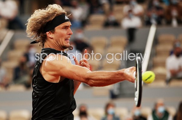 Alexander Zverev Germany Forehand French Open Paris 2021