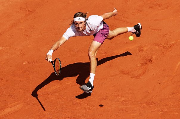 Stefanos Tsitsipas Greece Stretch Forehand French Open 2021