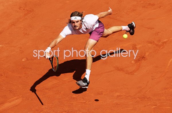 Stefanos Tsitsipas Greece Stretch Forehand French Open 2021