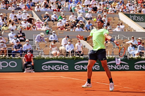 Rafael Nadal Spain Forehand Quarter Final French Open 2021