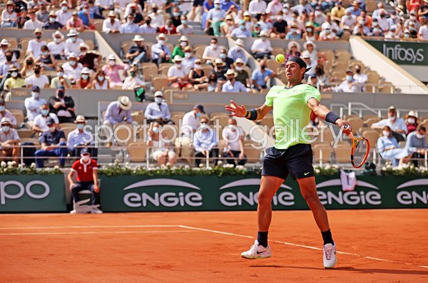 Rafael Nadal Spain Forehand Quarter Final French Open 2021