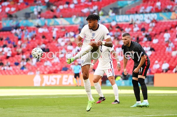 Tyrone Mings England clears v Croatia Wembley Euro 2020 