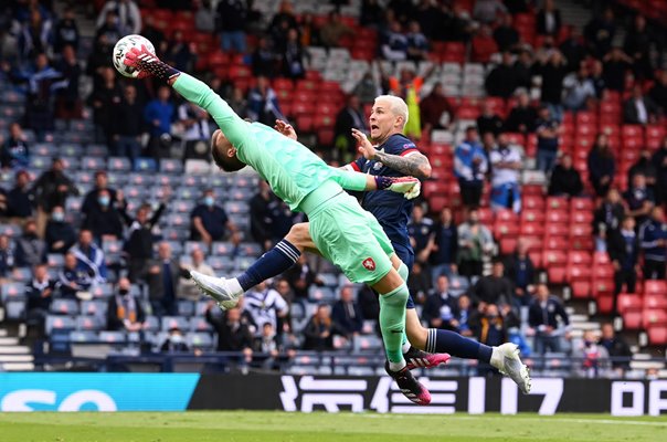 Tomas Vaclik Czech Republic save v Scotland Euro 2020 