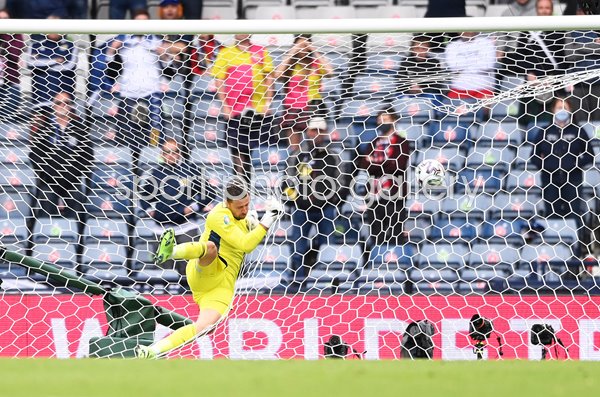 David Marshall Scotland v Partrik Schick Czech Republic Euro 2020 