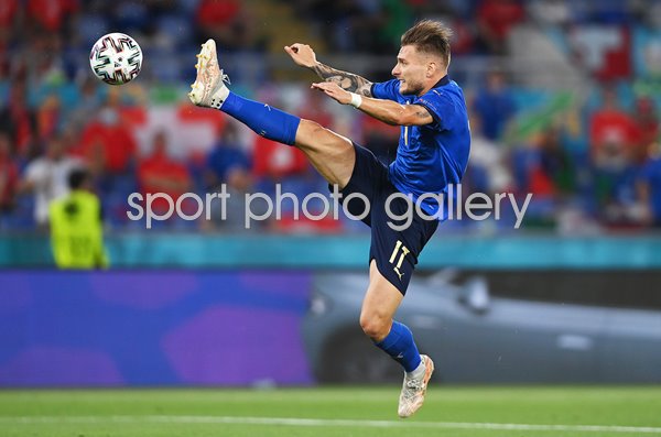 Ciro Immobile Italy control v Switzerland Rome Euro 2020 