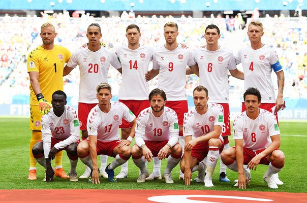 Denmark team v Australia Group C World Cup 2018