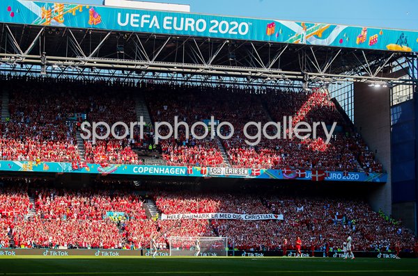 Applause for Christian Eriksen Denmark v Belgium Copenhagen Euro 2020 