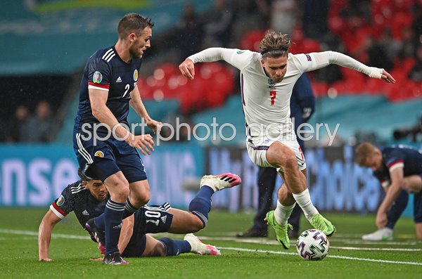 Jack Grealish England attacks v Scotland Wembley Euro 2020 
