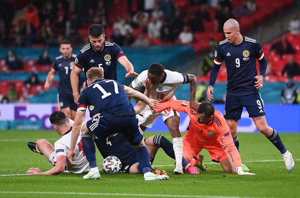 Goalmouth Scramble England v Scotland Wembley Euro 2020 