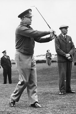 General Dwight Eisenhower playing golf at St. Andrews 1946