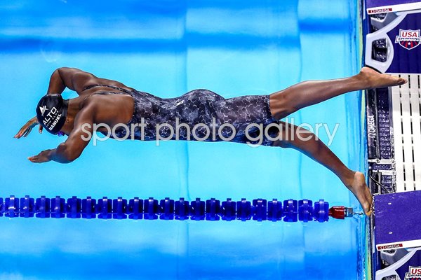 Simone Manuel USA 50 metres Freestyle Start Olympic Trials 2021