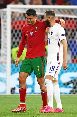 Cristiano Ronaldo Portugal & Karim Benzema France Group F Euro 2020