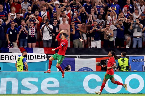 Cristiano Ronaldo Portugal celebrates v France Group F Euro 2020