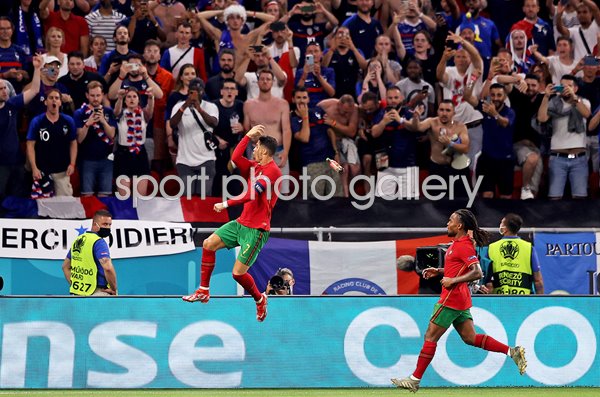 Cristiano Ronaldo Portugal celebrates v France Group F Euro 2020