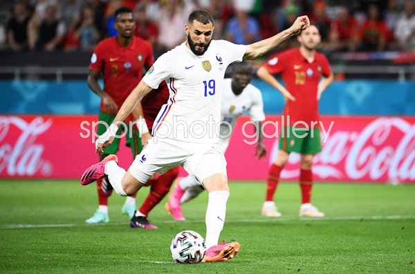 Karim Benzema France penalty v Portugal Group F Euro 2020