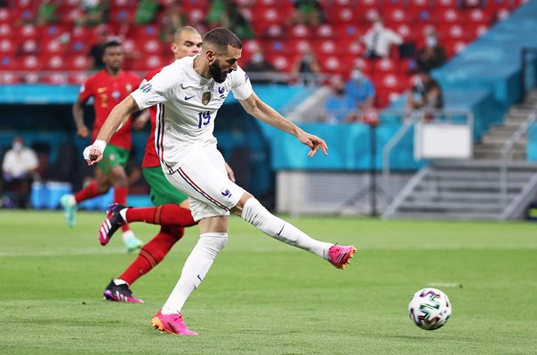 Karim Benzema France scores penalty v Portugal Group F Euro 2020