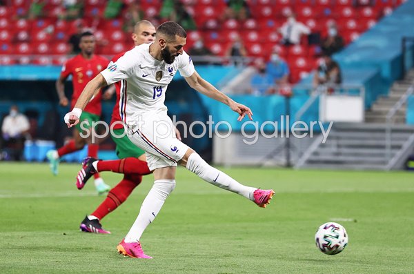 Karim Benzema France scores penalty v Portugal Group F Euro 2020
