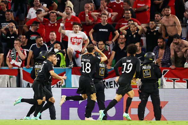 Leon Goretzka Germany celebrates goal v Hungary Group F Euro 2020