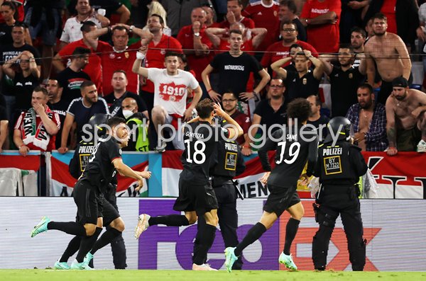 Leon Goretzka Germany celebrates goal v Hungary Group F Euro 2020