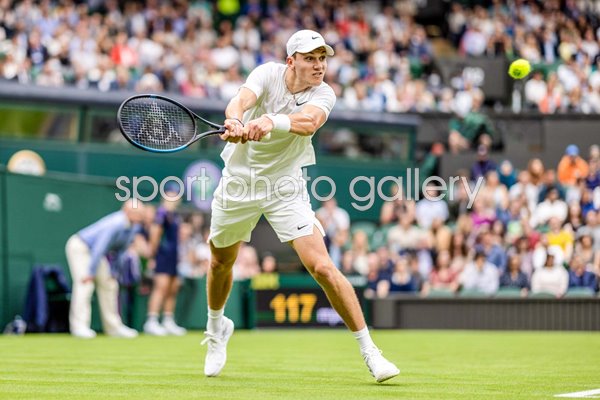 Jack Draper v Novak Djokovic Centre Court Wimbledon Tennis 2021