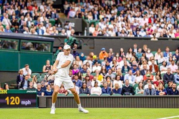 Jack Draper v Novak Djokovic Centre Court Wimbledon 2021