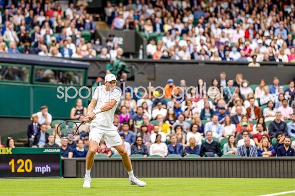 Jack Draper v Novak Djokovic Centre Court Wimbledon 2021