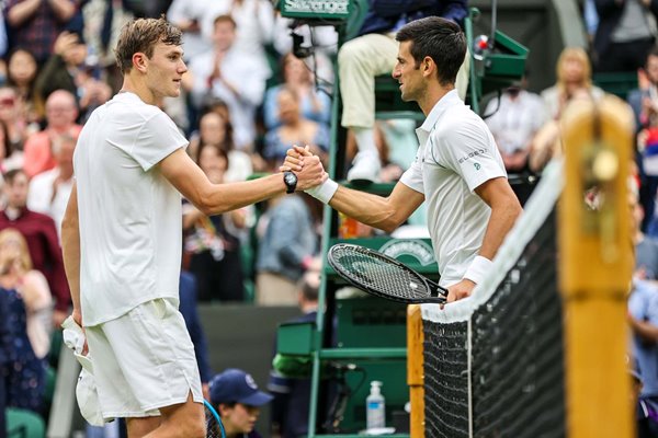 Novak Djokovic Serbia v Jack Draper Great Britain Wimbledon 2021