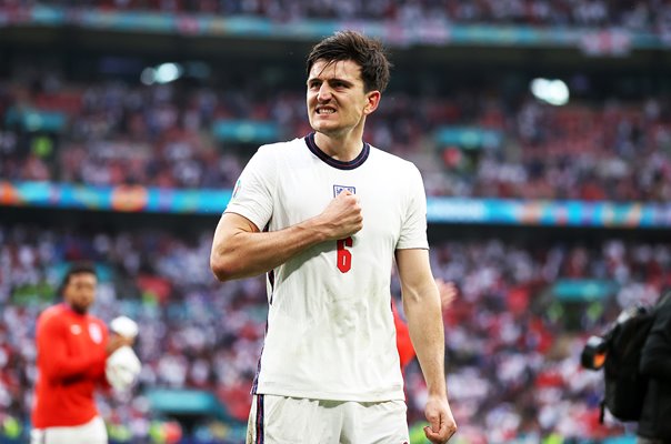 Harry Maguire England celebrates win v Germany Wembley Euro 2020 