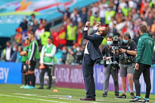 Gareth Southgate celebrates England v Germany Wembley Euro 2020