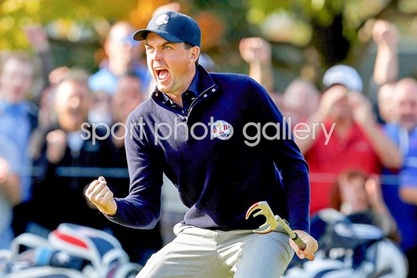 Keegan Bradley celebrates Ryder Cup 2012