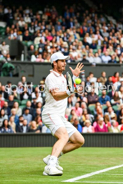 Andy Murray Great Britain forehand v Oscar Otte Wimbledon 2021