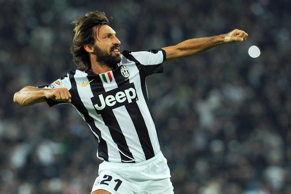 Andrea Pirlo celebrates - Juventus FC v AS Roma