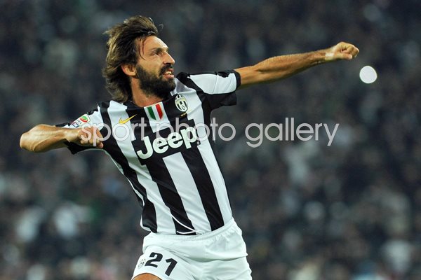 Andrea Pirlo celebrates - Juventus FC v AS Roma