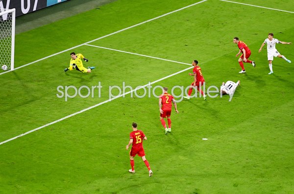 Nicolo Barella Italy scores v Belgium Quarter-final Euro 2020