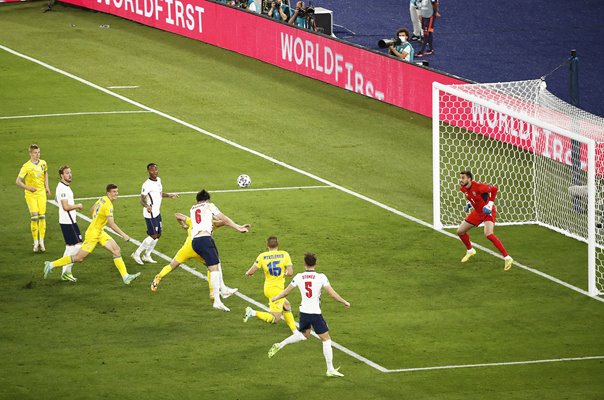 Harry Maguire England header v Ukraine Rome Euro 2020