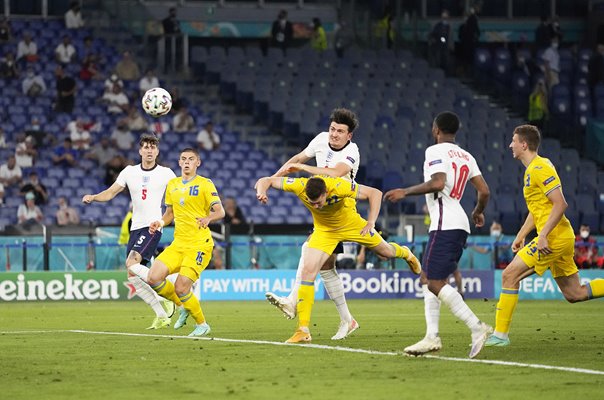 Harry Maguire England scores v Ukraine Rome Euro 2020