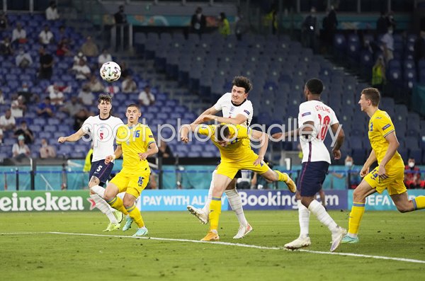 Harry Maguire England scores v Ukraine Rome Euro 2020