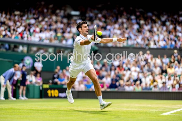 Novak Djokovic Serbia forehand Wimbledon Tennis 2021