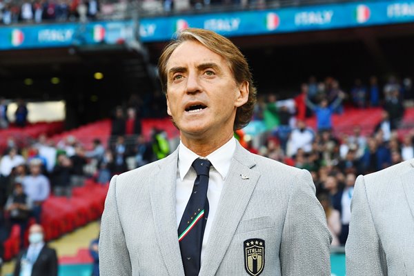 Roberto Mancini Head Coach Italy v Spain Semi Final Euro 2020